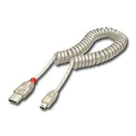 Lindy USB A - USB Mini-B (Spiral) 2.0 2m