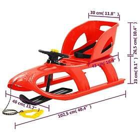 vidaXL Sled With Seat 102.5x40x23cm