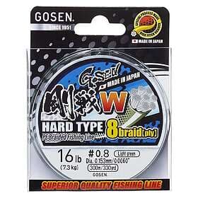 Gosen Hard Type 8x 300 M Braided Line Silver 0.153 mm