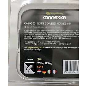 RidgeMonkey Connexion Camox Soft Coated Hooklink 20 M Carpfishing Line Guld 25 L