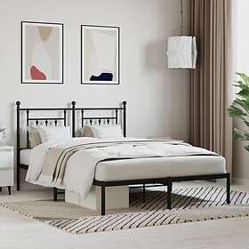 vidaXL Bed Frame med huvudgavel metall svart 140x200 cm 353538