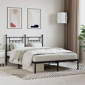 vidaXL Bed Frame med huvudgavel metall svart 150x200 cm 353539