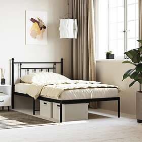vidaXL Bed Frame med huvudgavel metall svart 100x200 cm 353532