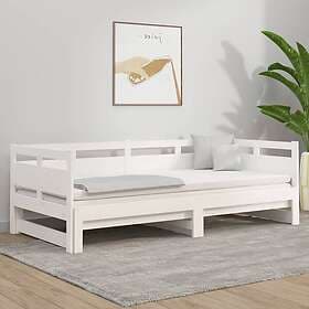 vidaXL Bäddsoffa vit massiv furu 2x(80x200) cm 820318