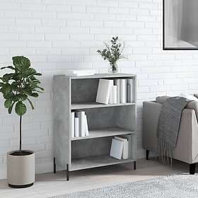vidaXL Bokhylla betonggrå 69.5x32.5x90 cm konstruerat trä 828376