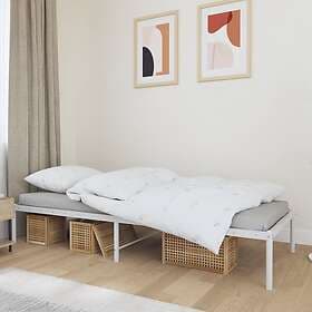 vidaXL Bed Frame metall vit 75x190 cm 350903
