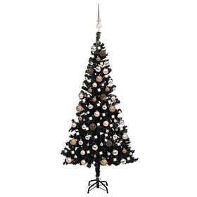 vidaXL Plastgran Svart 120cm
