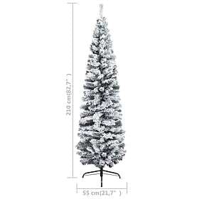 vidaXL Artificial Tree Snowy Green 210cm