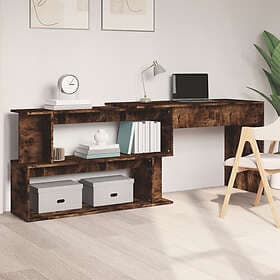 vidaXL Hörnskrivbord rökfärgad ek 200x50x76 cm konstruerat trä 815423