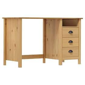 vidaXL Hill Desk with 3 Drawers 120x50x74 cm Solid Pine