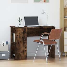 vidaXL Desk Smoke Oak 100x55x75 cm Engineered Wood