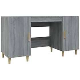 vidaXL Desk grå sonoma 140x50x75 cm konstruerat trä 817550