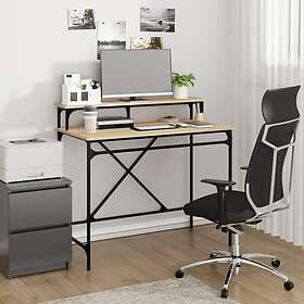 vidaXL Desk sonoma-ek 100x50x90 cm konstruerat trä och järn 826700
