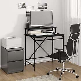 vidaXL Desk svart 80x50x90 cm konstruerat trä och järn 826704