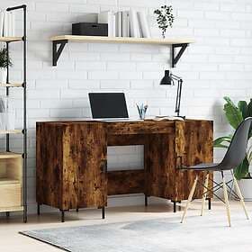 vidaXL Desk rökfärgad ek 140x50x75 cm konstruerat trä 829553