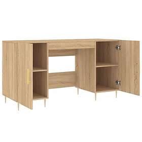 vidaXL Desk sonoma-ek 140x50x75 cm konstruerat trä 829535