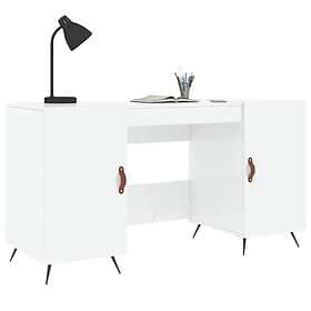 vidaXL Desk vit högglans 140x50x75 cm konstruerat trä 829518