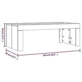 vidaXL Soffbord betonggrå 102x50x36 cm konstruerat trä 823370