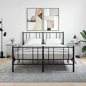 vidaXL Sängbord 2 st betonggrå 40x30x50 cm konstruerat trä 826853