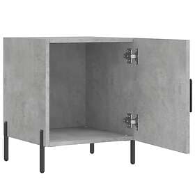 vidaXL Sängbord 2 st betonggrå 40x40x50 cm konstruerat trä 827589