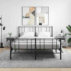 vidaXL Sängbord 2 st betonggrå 40x35x47.5 cm konstruerat trä 827461