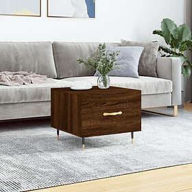 vidaXL Soffbord brun ek 50x50x40 cm konstruerat trä 829362