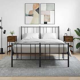 vidaXL Sängbord 2 st brun ek 34x36x70 cm konstruerat trä 825982