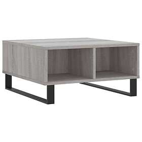 vidaXL Soffbord grå sonoma 60x60x30 cm konstruerat trä 827050