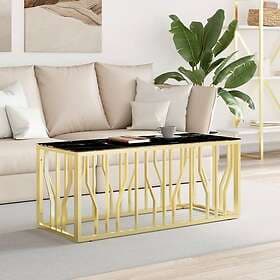 vidaXL Soffbord guld 110x45x45 cm rostfritt stål och glas 350052
