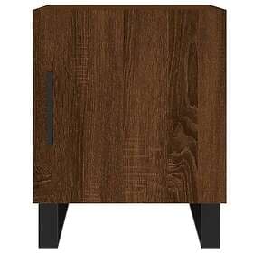 vidaXL Nightstand Set of 2 Smoke Brown Oak 40x40x50cm Engineered Wood 827627