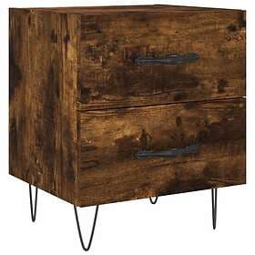 vidaXL Nightstand Smoke Brown Oak 40x35x47.5cm Constructed Wood 827303