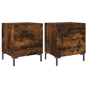 vidaXL Nightstand Smoke Oak 40x35x47.5cm Constructed Wood
