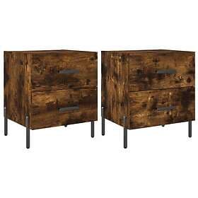 vidaXL Nightstand Smoke Oak 40x35x47.5cm Constructed Wood