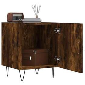 vidaXL Nightstand Smoke Brown Oak 40x40x50cm Constructed Wood 827559