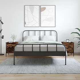 vidaXL Sängbord 2 st rökfärgad ek 40x42x50 cm konstruerat trä 825988