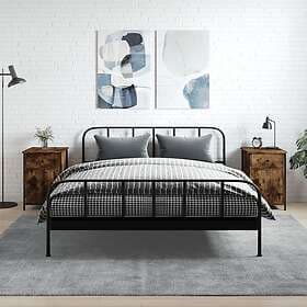 vidaXL Sängbord 2 st rökfärgad ek 40x42x60 cm konstruerat trä 825908