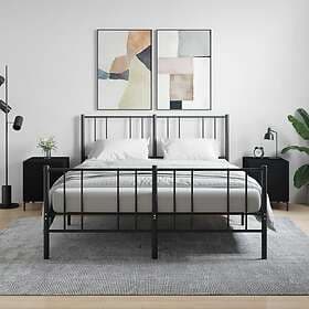 vidaXL Sängbord 2 st svart 40x40x50 cm konstruerat trä 827567