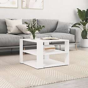 vidaXL Soffbord vit 59.5x59.5x40 cm konstruerat trä 834245