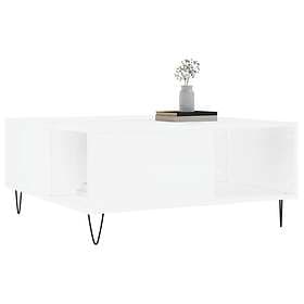 vidaXL Soffbord vit 80x80x36.5 cm konstruerat trä 830780