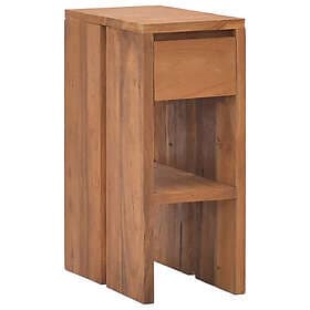 vidaXL Sängbord 20x35x50 cm massiv teak 326122