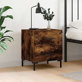vidaXL Nightstand Smoke Brown Oak 40x35x47.5cm Constructed Wood 827318