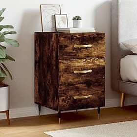 vidaXL Sängbord rökfärgad ek 40x40x66 cm konstruerat trä 827641