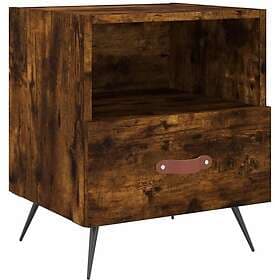 vidaXL Sängbord rökfärgad ek 40x35x47.5 cm konstruerat trä 827382