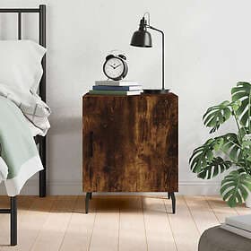 vidaXL Nightstand Smoke Brown Oak 40x40x50cm Constructed Wood 827606
