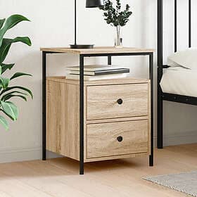 vidaXL Nightstand Sonoma Oak 44x45x60cm Engineered Wood 826005