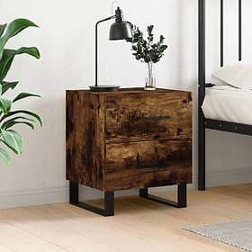 vidaXL Sängbord rökfärgad ek 40x35x47.5 cm konstruerat trä 827366