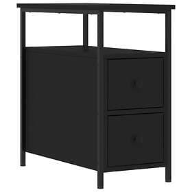 vidaXL Sängbord svart 30x60x60 cm konstruerat trä 826063