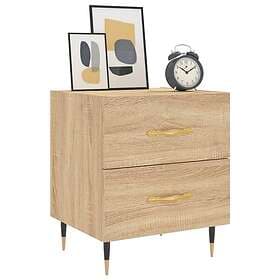 vidaXL Sängbord sonoma-ek 40x35x47.5 cm konstruerat trä 827266