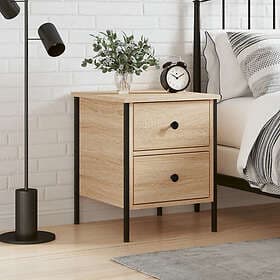 vidaXL Sängbord sonoma-ek 40x42x50 cm konstruerat trä 825985
