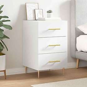 vidaXL Sängbord vit 40x40x66 cm konstruerat trä 827644
